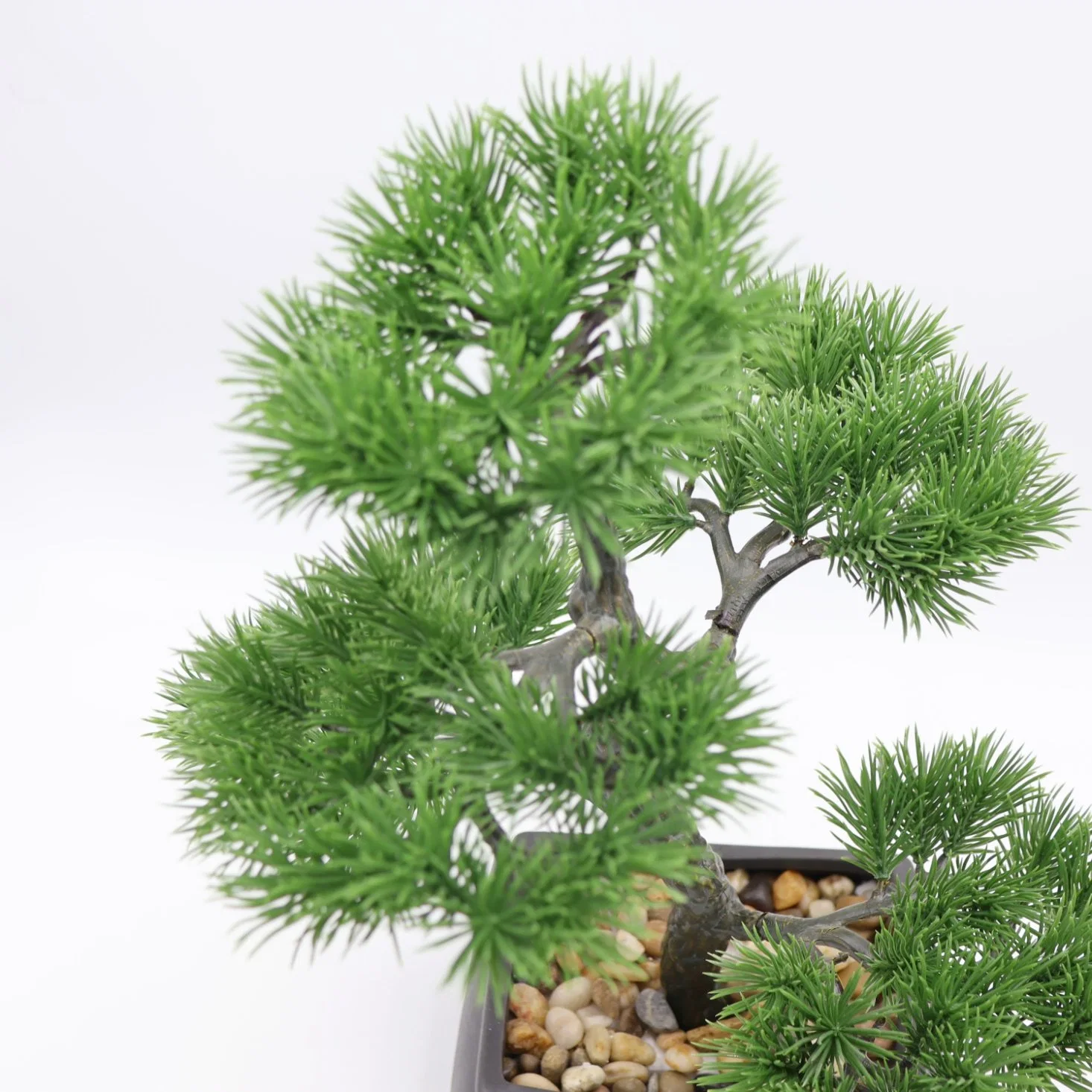 Export Hochwertige künstliche Blume Bonsai 18cm Kiefer Baum Künstliche Topfpflanze