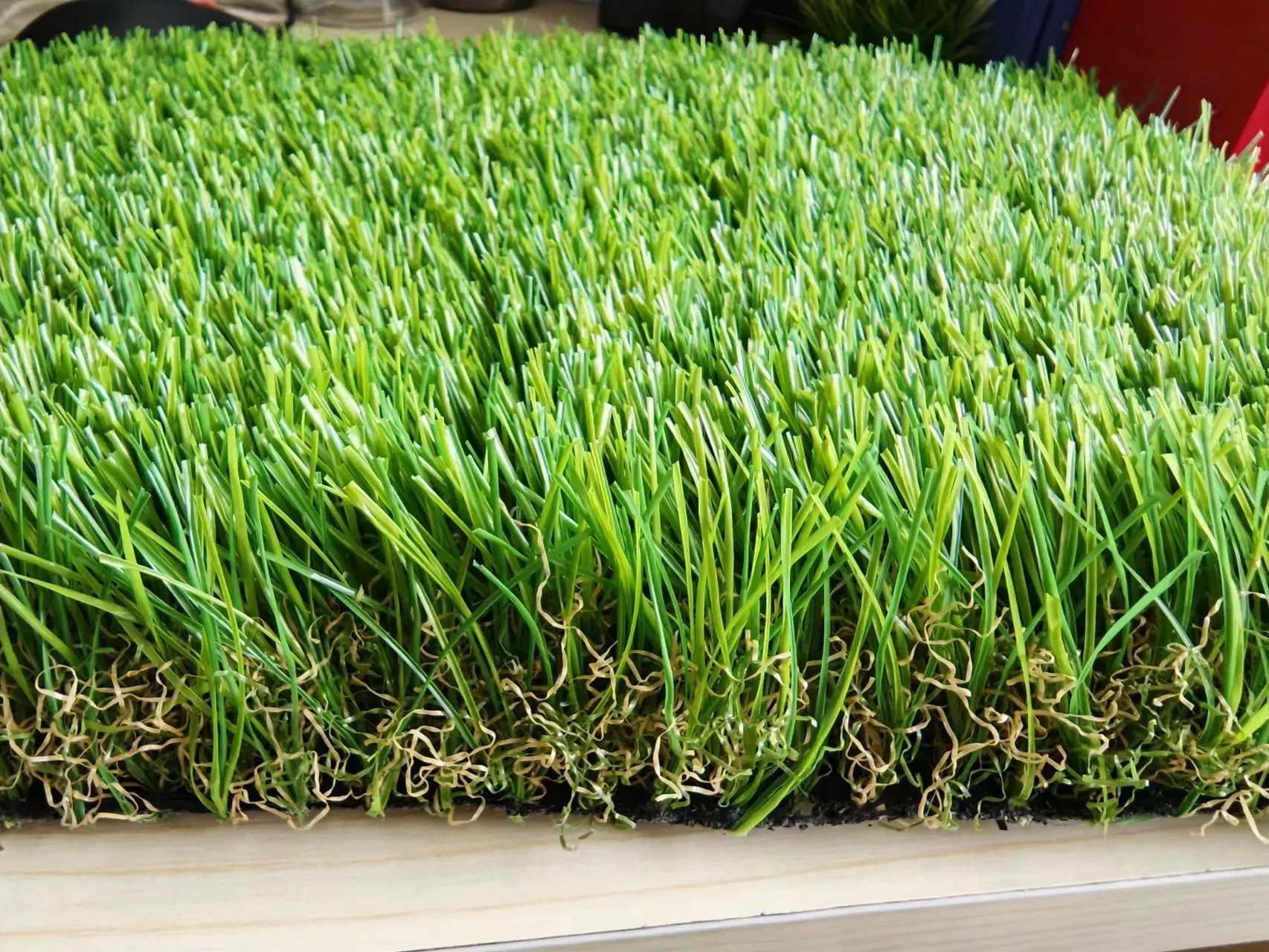 Natural Looking Faux Turf Panels, Artificial Grass Carpet with Low Price for Kindergarten, Playground