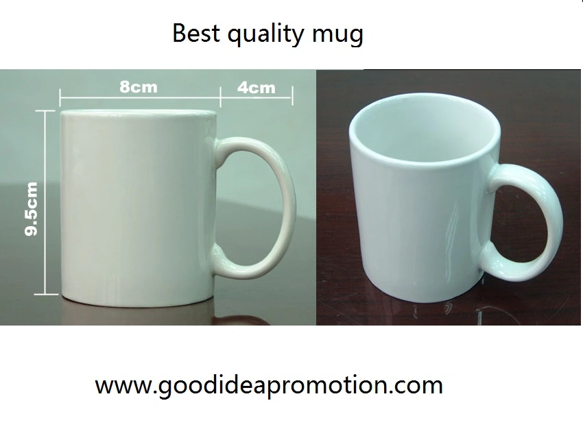 Promotion Custom Logo White Ceramic Coffee Mug with Handle