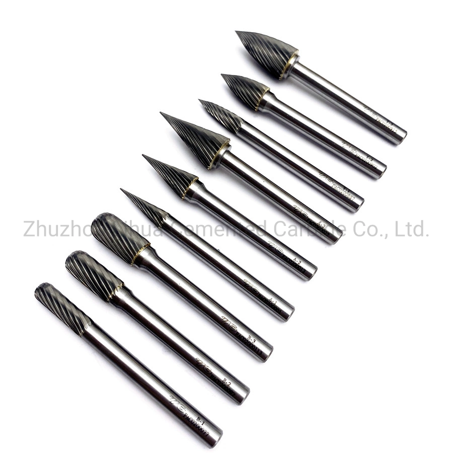 G0618m06 Carbide Burrs, Arc Pointed Nose Rotary Files, G Shape for Woodworking