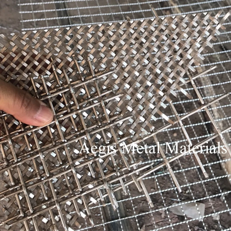 Flat Wire Stainless Steel Woven Mesh 304 316 Decorative Metal Mesh Screen