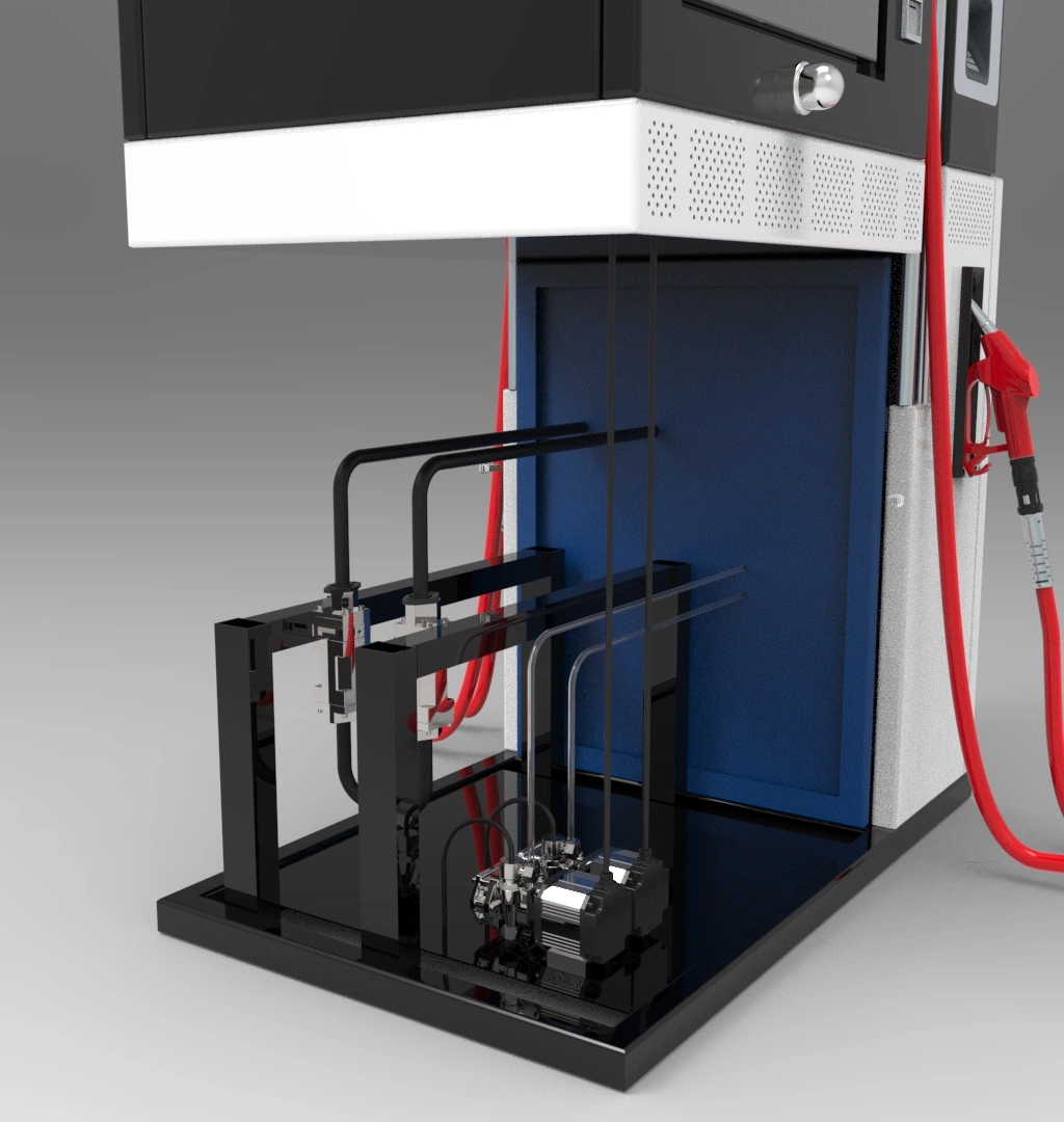 Dispensador de combustible flexible de doble pistola de aceite