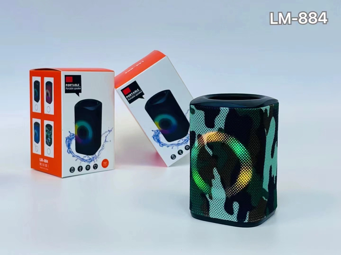 Mini Subwoofer, Bluetooth Small Speaker, Home Creative, Colorful Lights, Sound System, Outdoor Portable