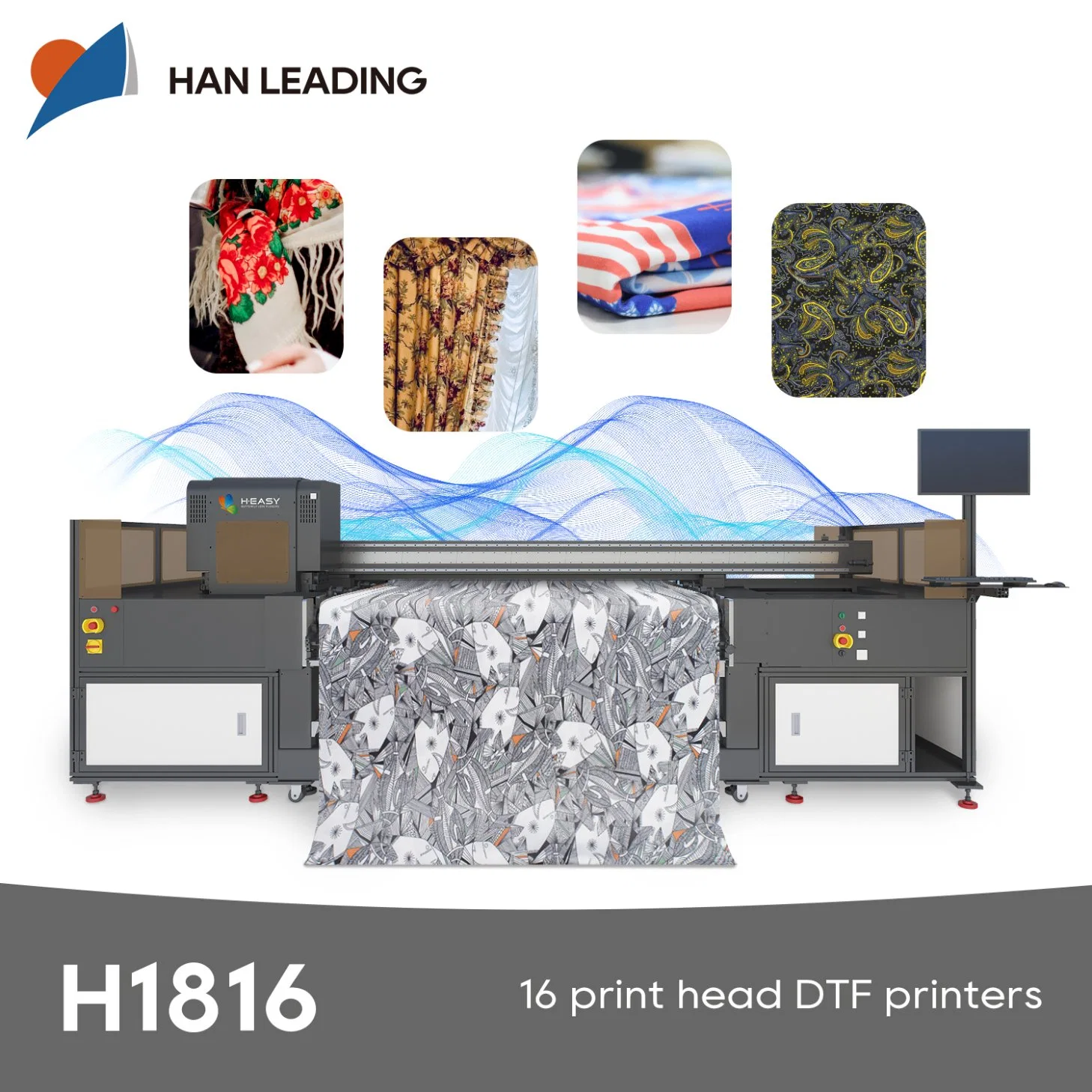 Hanleading Direct Textile Printer Digital Inkjet Printing Machine 1,8m Band Digitaler Baumwolldrucker Für Stoff