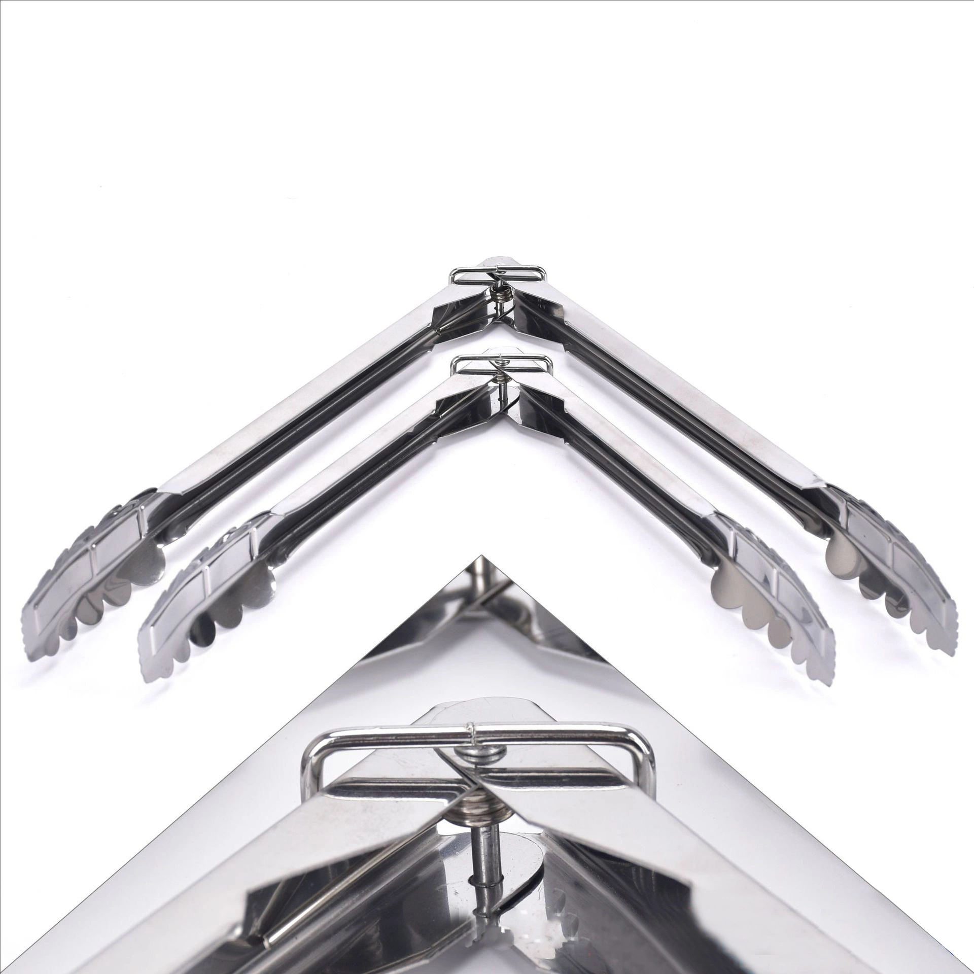 9 12 Inch Serving Kitchen Tongs Set Stainless Steel Food Tong