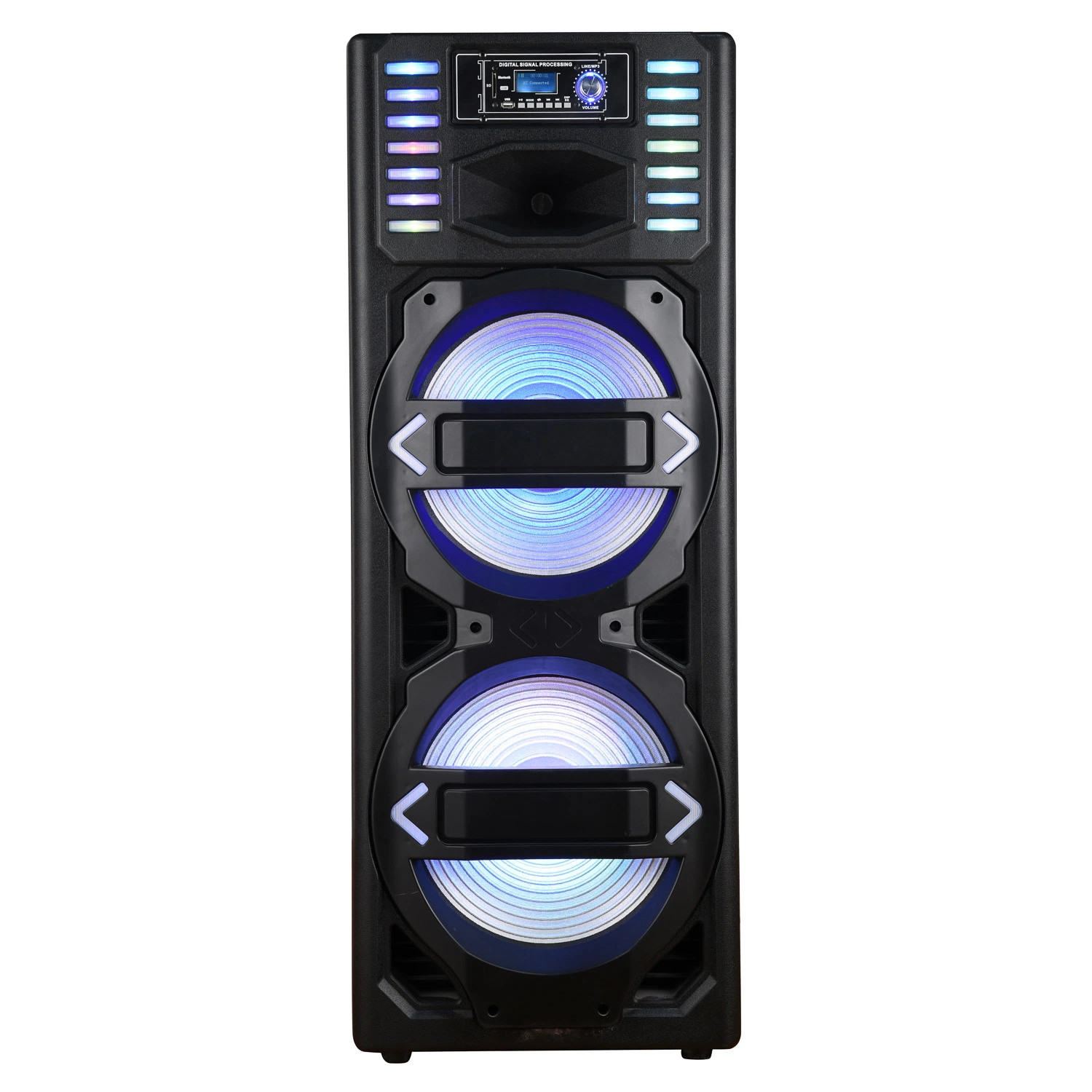 Jumboaudio 300W Karaoke PRO Dual 15inch Bt Active Speaker Amplifier with RCA