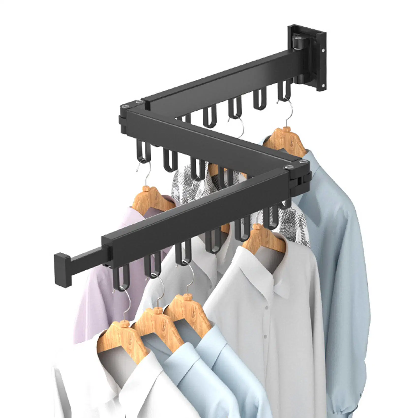 360 Servicio de lavandería de estante de secado de ropa toalla Tendedero Wall-Mounted colgador perchero