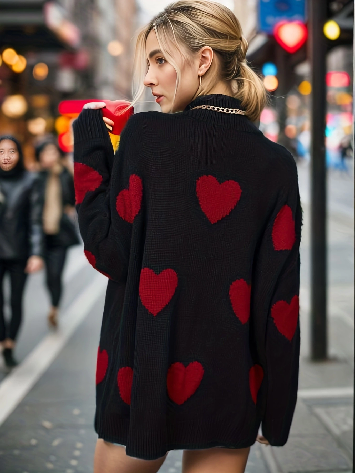 Heart-Shaped Warm Sweater