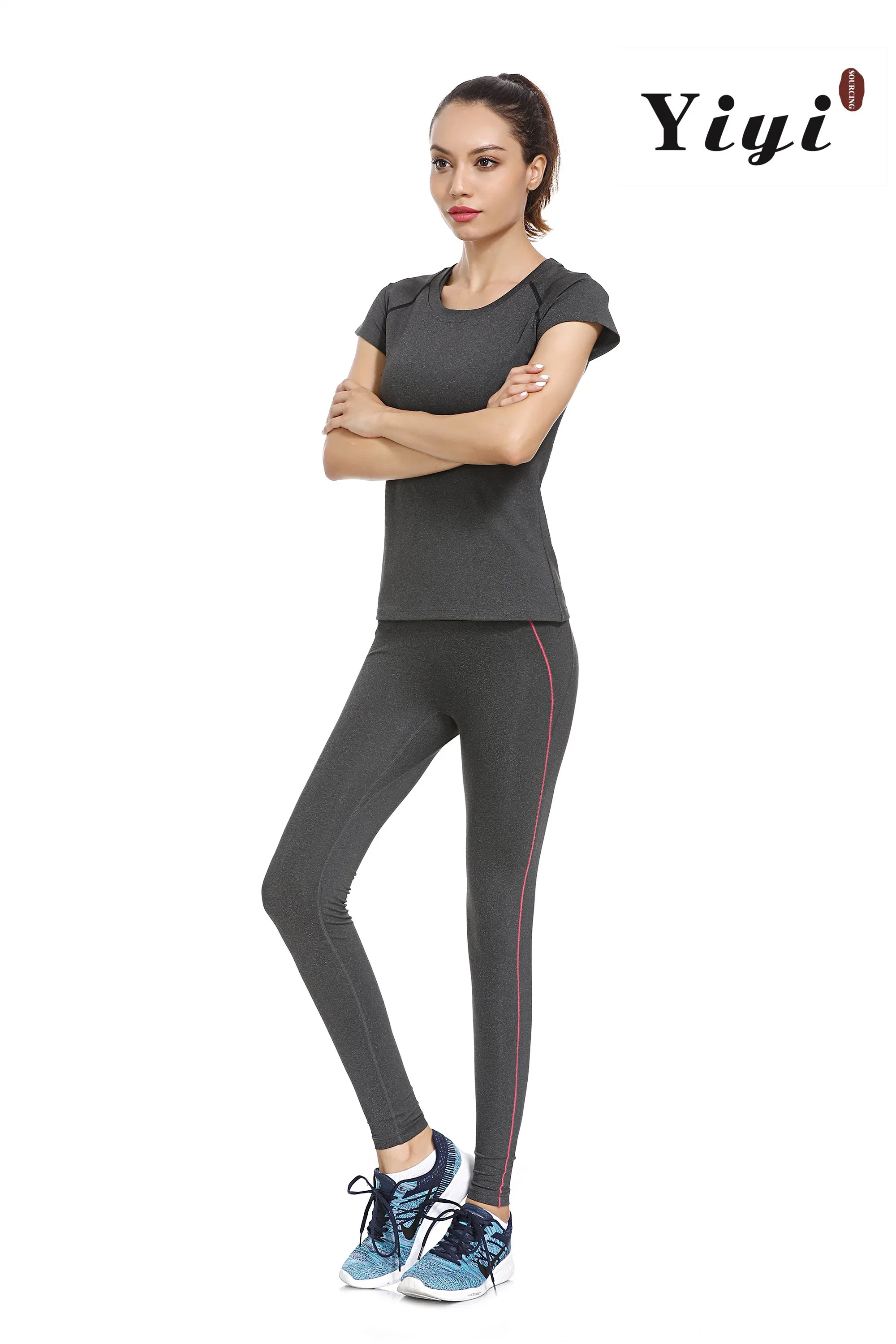 Cheap Wholesale/Supplier Gym Workout Sports Mesh Insert Leggings Active Setwear Sportswear