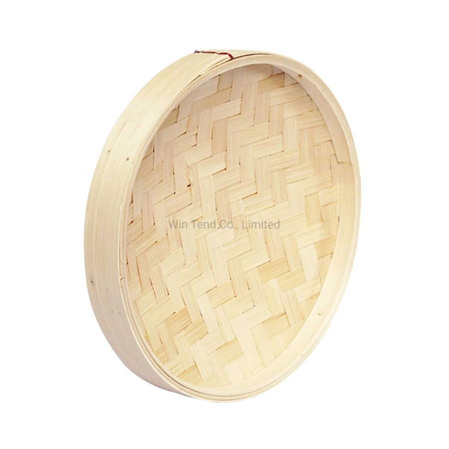 Eco-Friendly Round Natural Handmade Bamboo Steamer Cookware