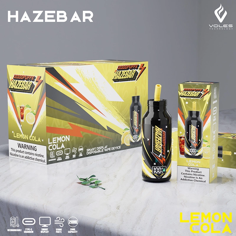 VAPE Pen Hookah Wholesale/Supplier VAPE Hazebar 12000 Puffs 10000 Disposable/Chargeable Electronic Cigarette E-CIGS Cargador