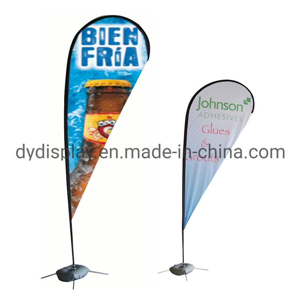 Custom Double Side Printing Promotional Feather/Teardrop Beach Flag for Outdoor Advertising