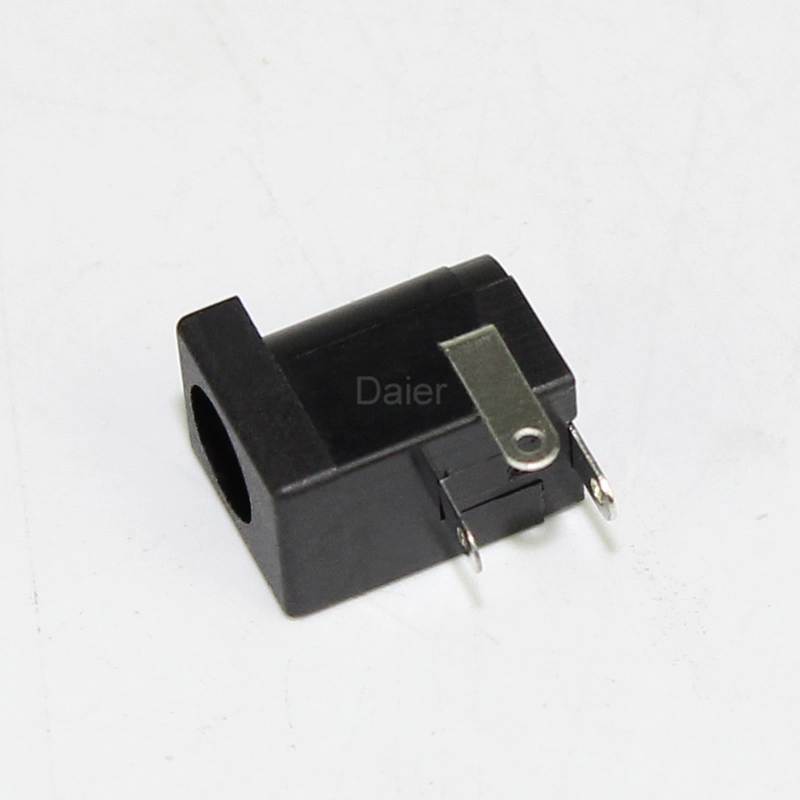 2.1mm/2.5mm Black Plastic Electrical Adapter Connector DC Power Jack