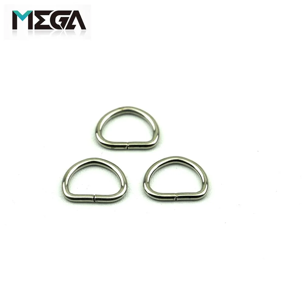 High quality/High cost performance  Spot 10mm Iron Stainless Steel Handbag Hardware Ring for Key Chain Metal D-Ring D Ring