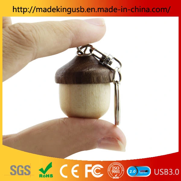 16/32/64G Handmade Wooden Nuts / Acorns USB Flash Drive for Storage Creative Cute Gift