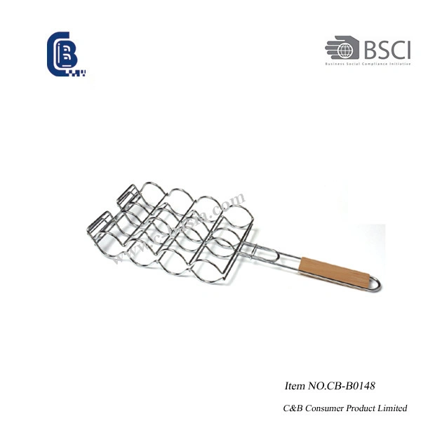 Stainless Steel Grilled Chicken Leg Wing Rack with Drip Pan BBQ Rack