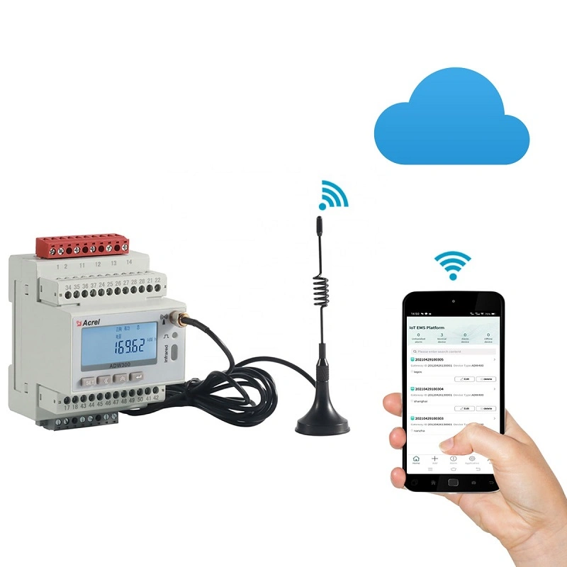 Mqtt WiFi 4G Energy Power Meter for EV Charger Station