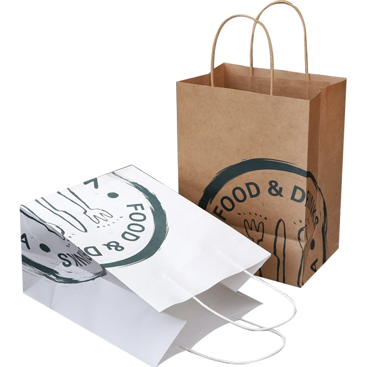 Vente en gros papier Krapt imprimé Shopping cadeau emballage sac avec poignée