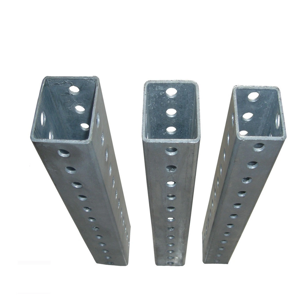 Outdoor Steel Traffic Galvanized Perforated Square Sign Post