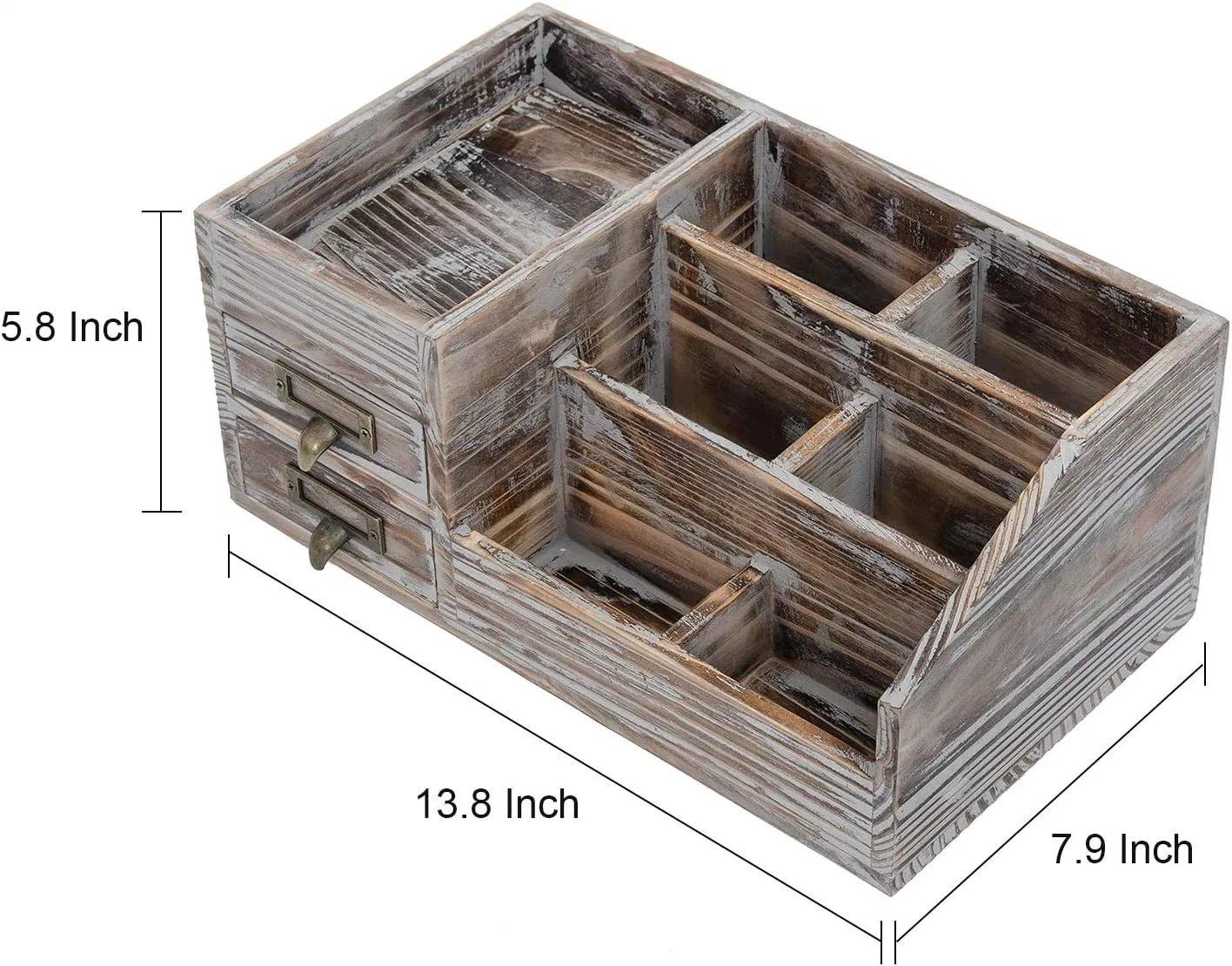 Compartimentos de madera Cosméticos Joyería de Sana Productos de cuidado de la piel aceite esencial Escritorio Cajones de almacenamiento