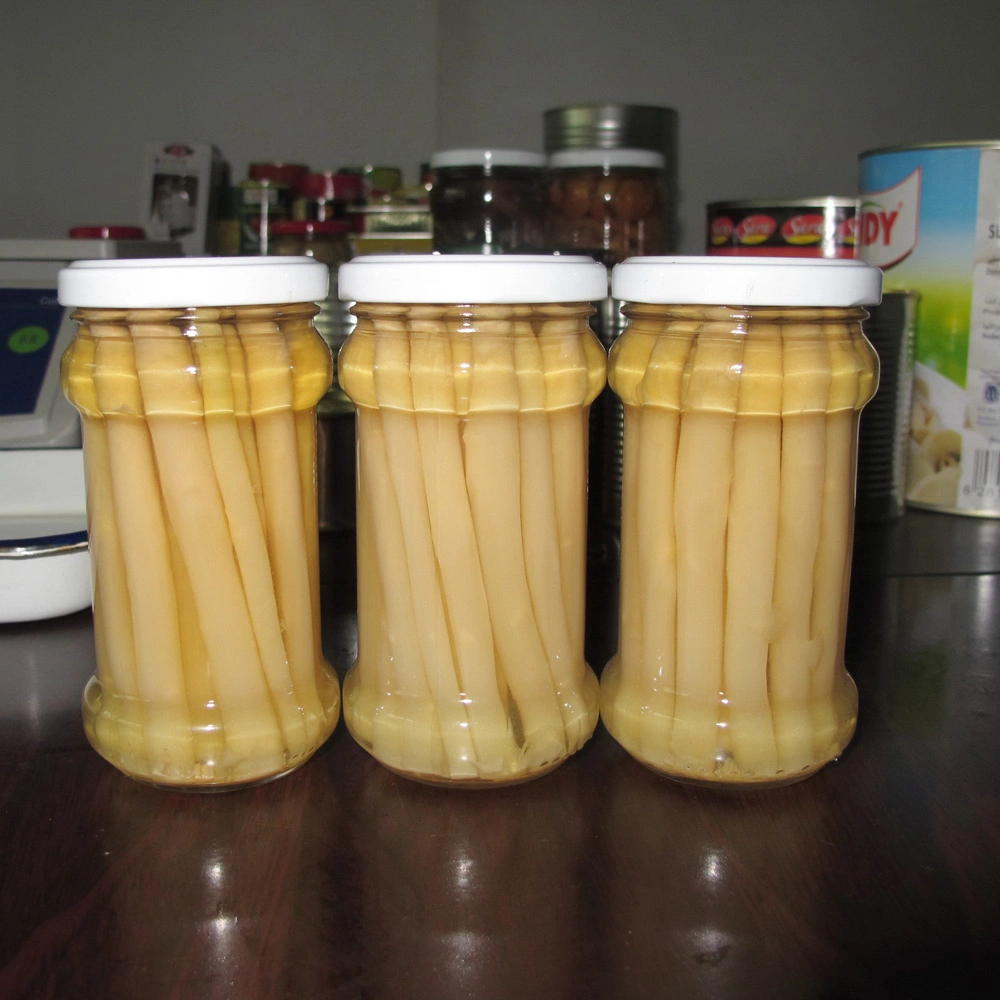 212ml Canned White Asparagus Whole in Glass Jar