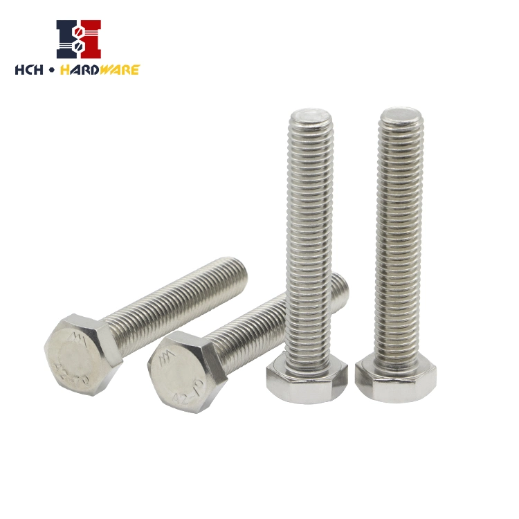 Factory Stainless Steel 304 Stock Stainless Steel A2 A4 DIN931 Partial Half Thread Hex Bolt and Nut and Washer