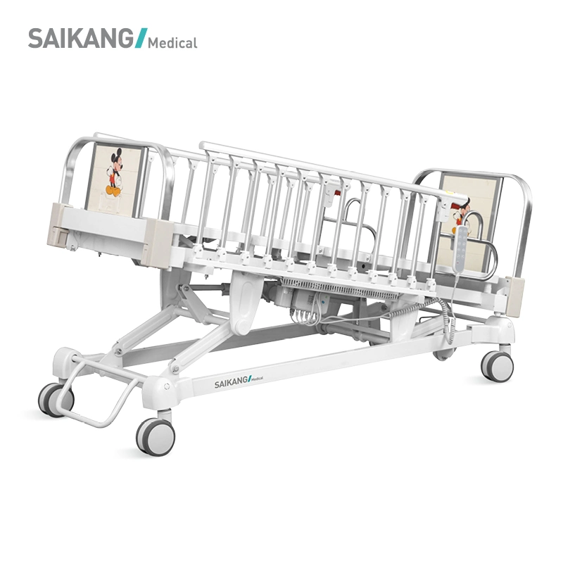 CT8K Saikang Hospital Infant Baby Pediatric Bed Multifunction Foldable Electric Medical Children Kids Bed Manufacturers