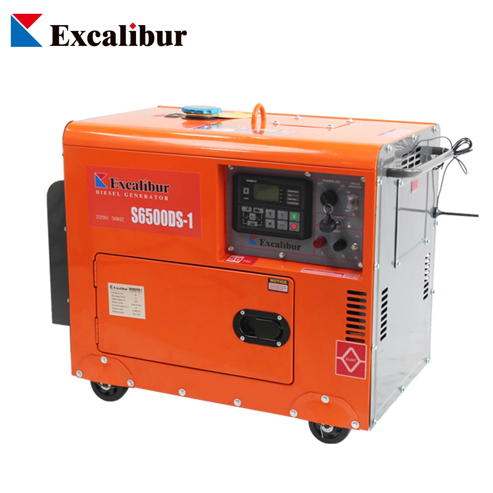 Light Noise 5.5kw Electric Start Diesel Generator for Home Use