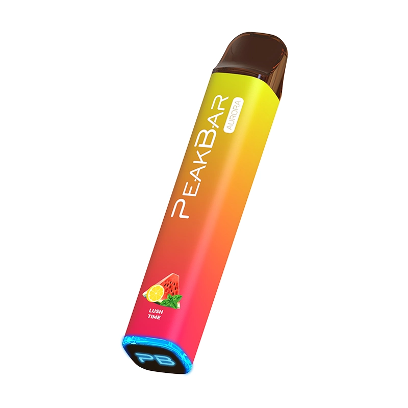 2022 Peakbar à chaud prix d'usine directement jetable Vape Pen Deux couleurs avec éclairage LED