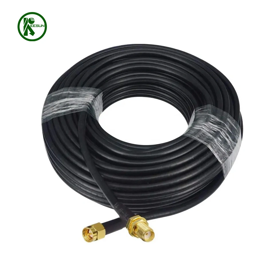 Low Loss 2m 5FT 10m STP SMA Male to SMA Female Connector Coax Coaxial Extension Antenna GSM Splitter Rg58 Cable