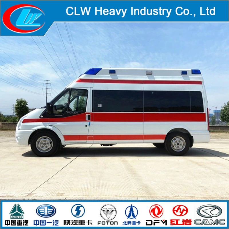 Ford Ambulance Stretcher LED Siren Diesel 5 6 7 Person Newest Transfer Ambulance Car Supplier