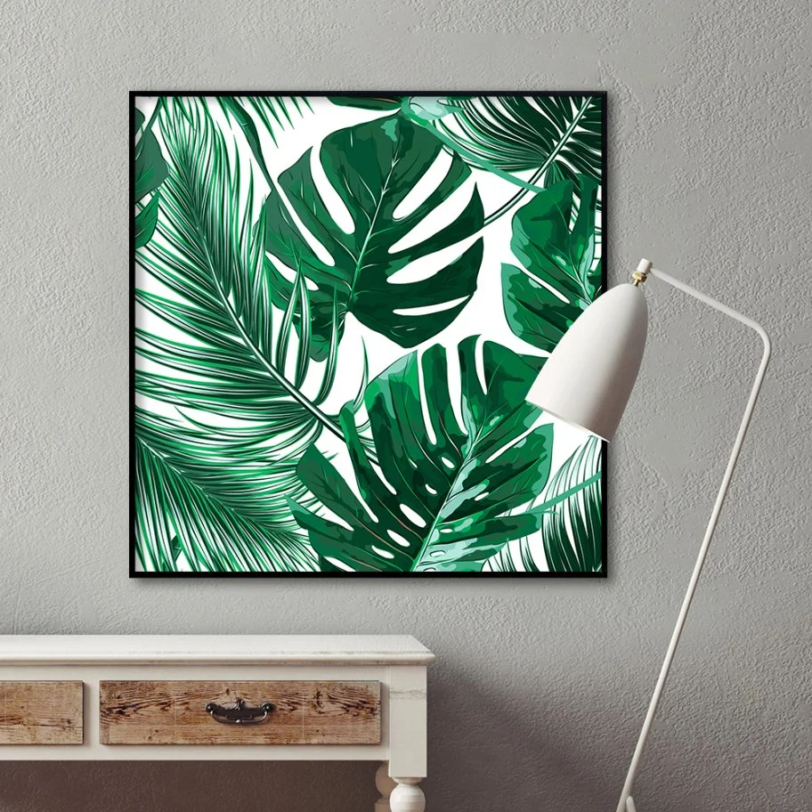 Wholesale/Supplier Custom HD Print Green Plant Polyester Canvas Wall Art Canvas Painting for Home Decor