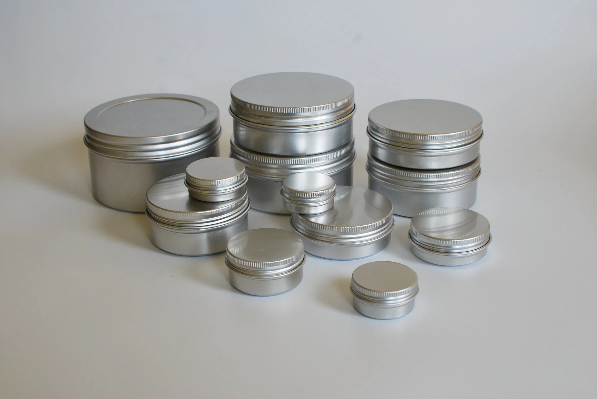 80g de thé de l'aluminium métal Boîte avec couvercle à vis de la fenêtre (CPP-ATC-80)