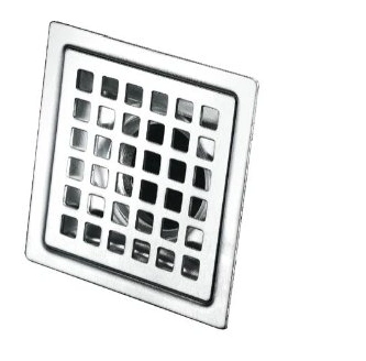 Square Shower Floor Drain with Removable Cover Grid Grate