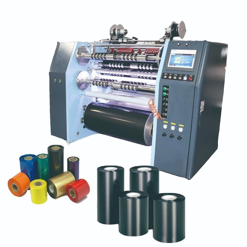 Top Sales Professional Cheap ID Barcode Printer Ribbon Rewinding Slitting Machine