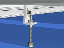 Solar Roof Mounting Structure L Foot Hook Seam Lock with Hanger Bolt for Better Dissipation Heat
