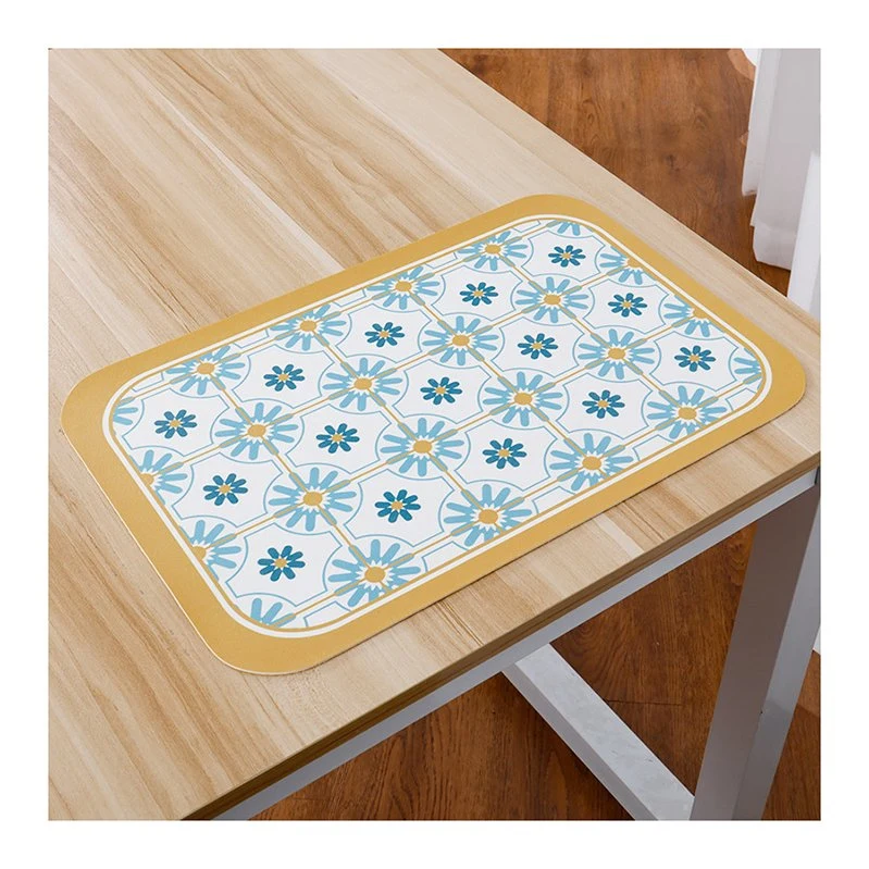 Placemat PVC Placemats Place Gold Round Reversible Individual Custom Rubber Food Rectangular Woven Dining Mats Set PU Table Mat