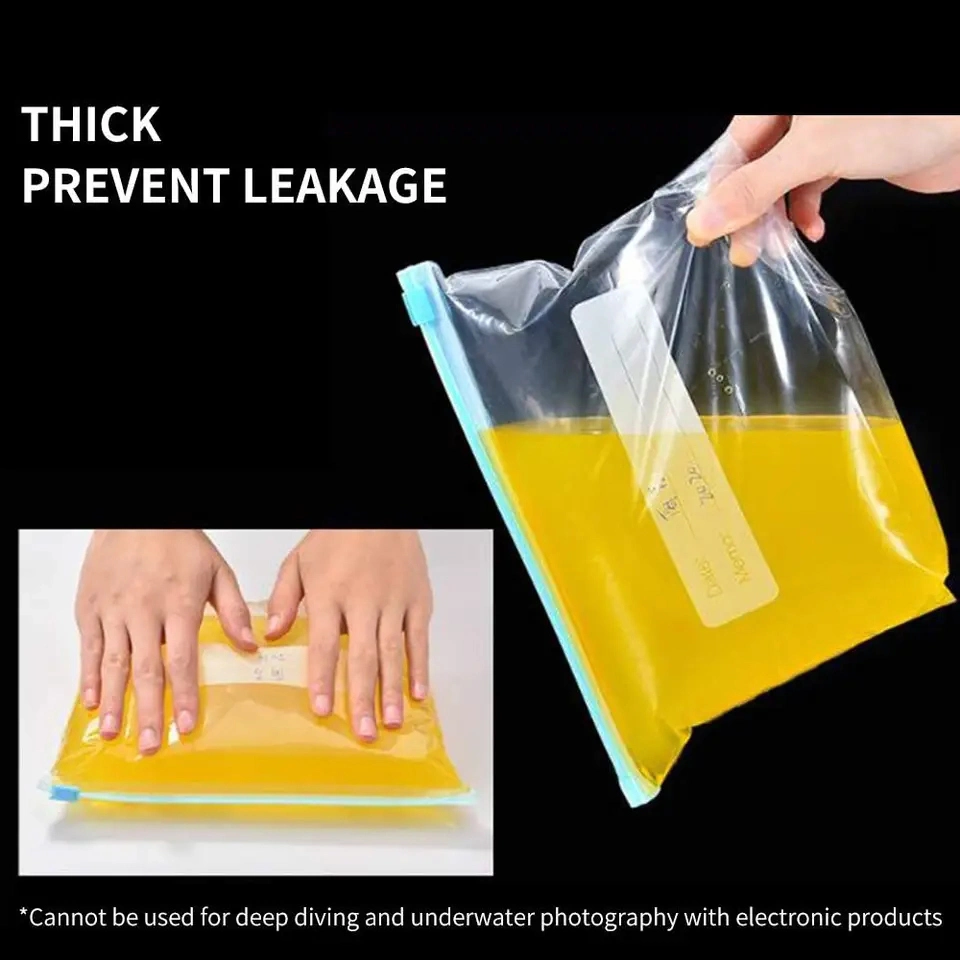 Printed Slider Seal Zip Lock Freezer Bag Vinyl Bulk Storage Bags Zipper Storage Bags