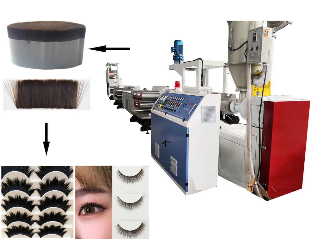 China Plastic Filament Drawing Machine for Top Quality Pet/PBT Eyelashes Fiber Filament Hair