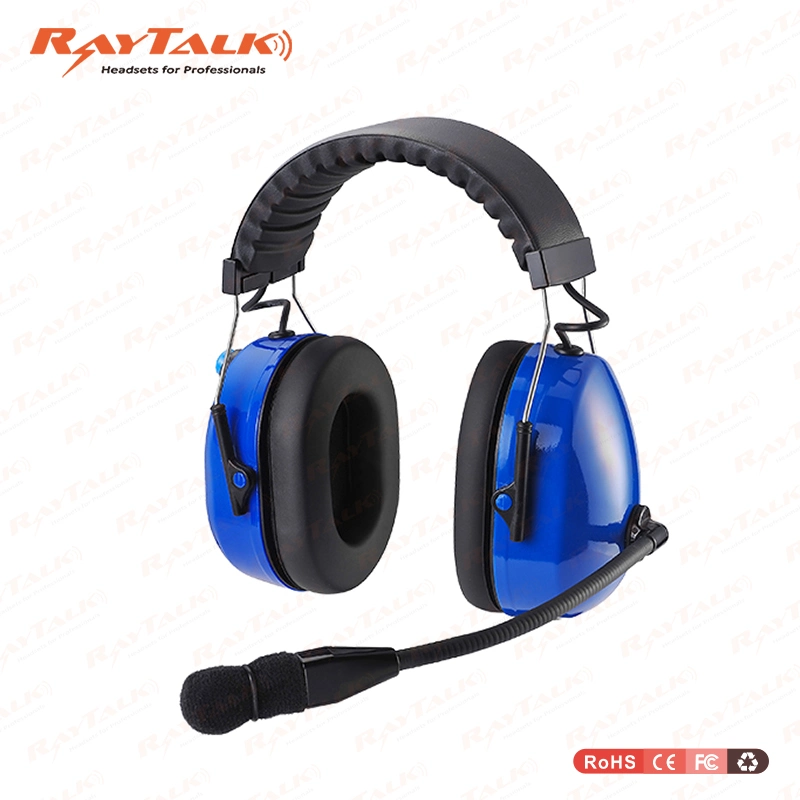 Heavy Duty Noise-Canceling Headset Behind The Head with Flexible Boom Microphone