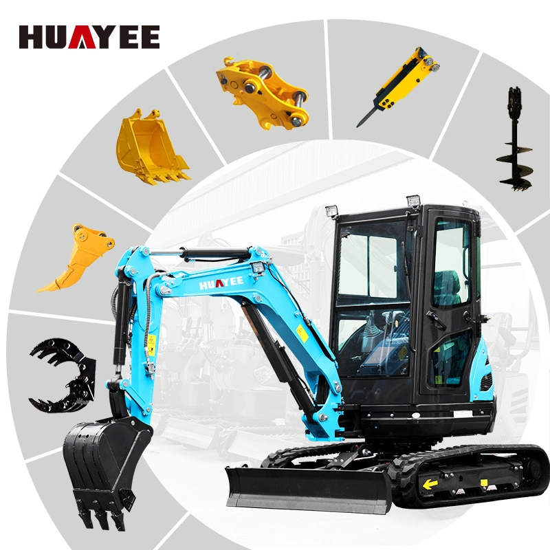 Mini-escavadoras hidráulicas Huayee CE/EPA, 2.6 toneladas, escavadoras de pequena dimensão Kubota Escavadora de 3.5ton 3500kg Mini-escavadora de rastos utilizada para venda barata Preços Envio gratuito