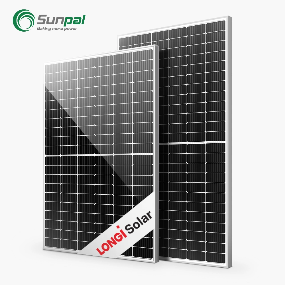 Panel Solar Bifacial eléctrico Longi Celda Precio 144 445 450 470 480 490 540 W vatio para techo de la casa