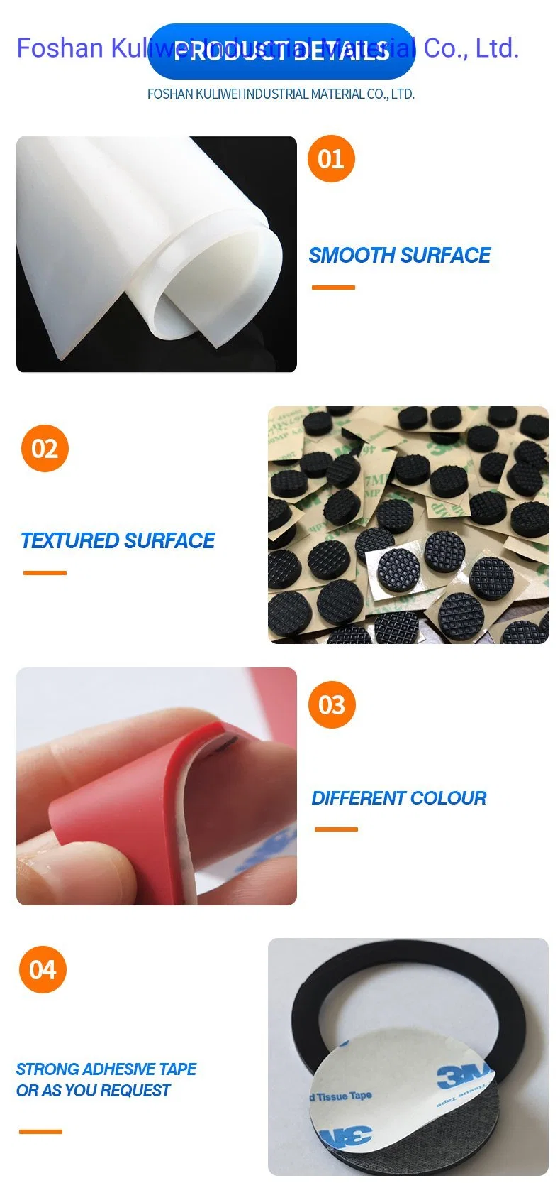 Black White Grid Silicone Rubber Pad Round Food Grade Silicone Anti-Slip Gasket