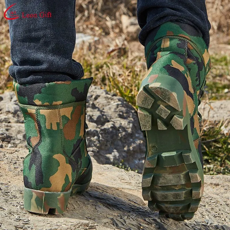 Factory Custom Desert High Top Us Combat Boots Outdoor Camouflage Tactical Hiking Boots  