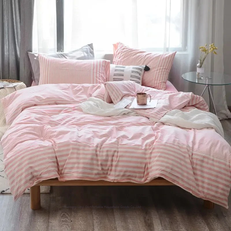 Checkerboard Bedding Set Hot Sale Single Queen Size Flat Sheet Quilt Duvet Cover Pillowcase Polyester Bed Linens Home Textile