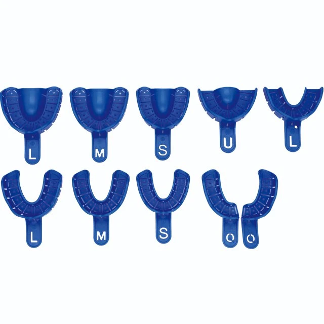 Dental Material Blue Plastic Disposable Impression Tray with CE