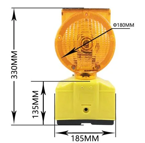 Road Work Warning Light Battery Powered Traffic Cone Emergency Flasher LED Solar Barricade Light