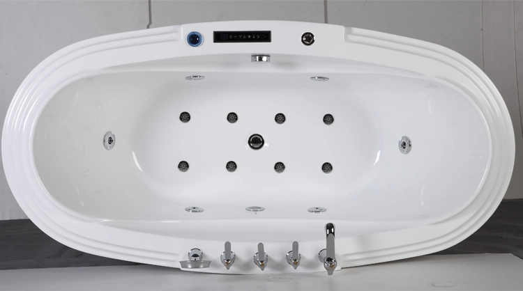 Big Size Air Massage Freestanding Netherlands Oval Shaped Bathtub