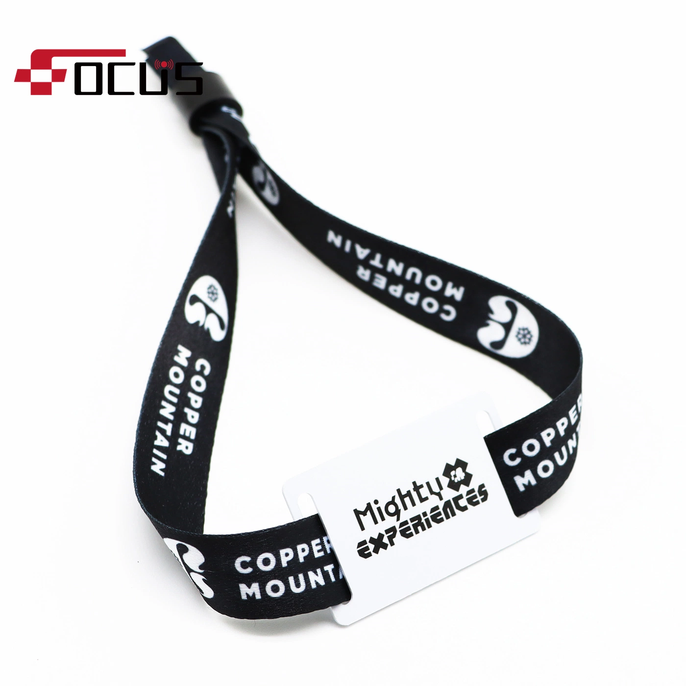 Disposable Waterproof Customized Unique Qr Code NFC RFID Woven Wristband/Fabric Bracelet