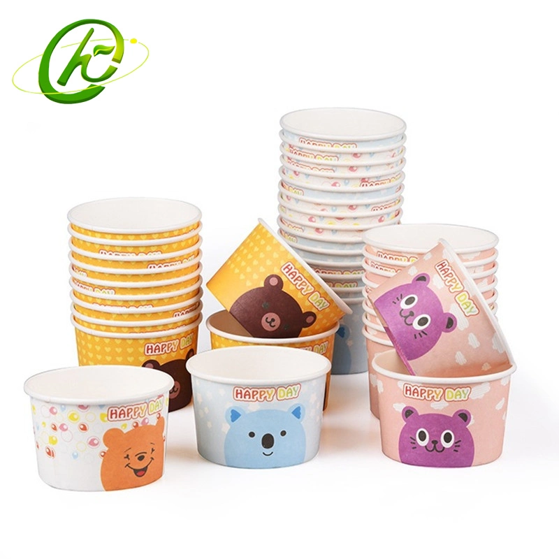 Beautifully Designed Paper Ice Cream Cup and Lid